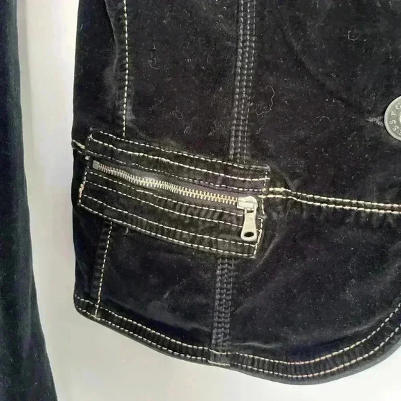 Guess Black Velvet Jacket - Picture 5 of 16